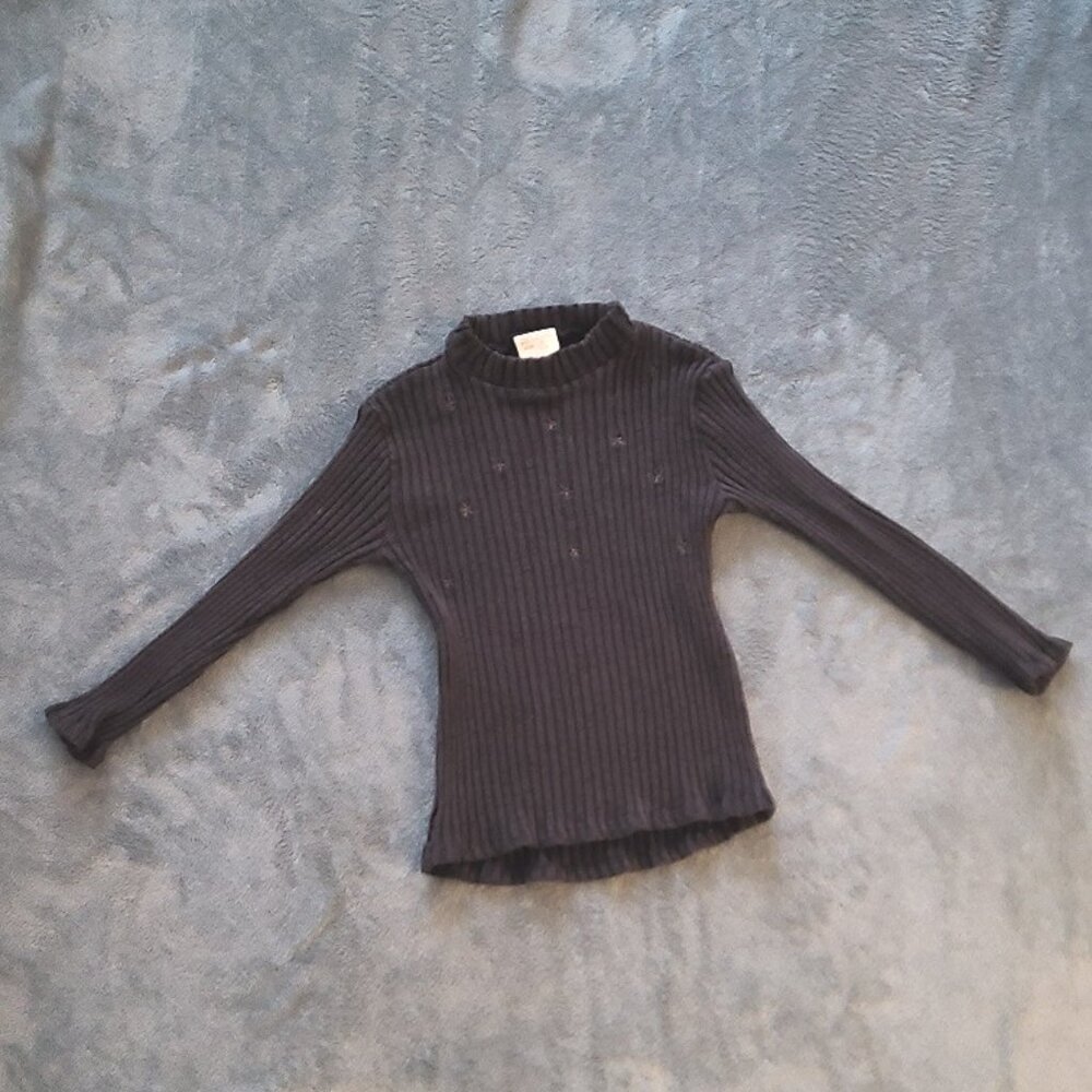 Zara Girls tight longsleeve high neck sweater top Made in Portugal  Size 6